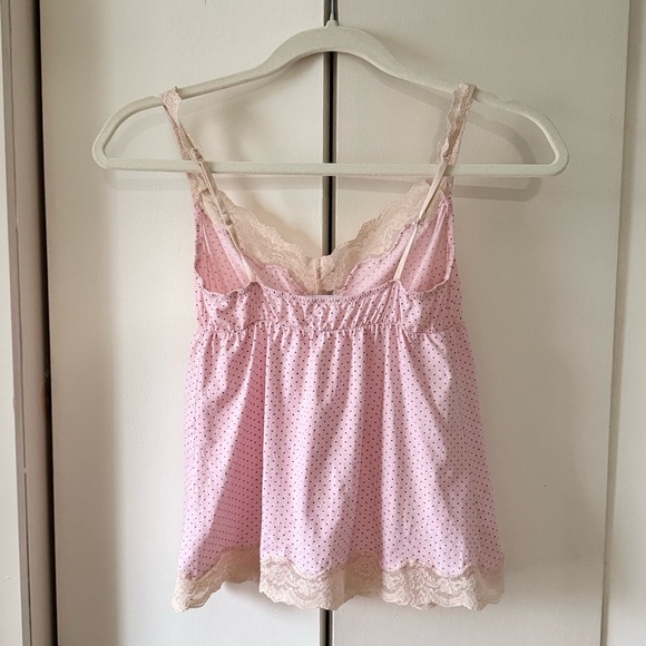Vintage Eberjey Y2K Babydoll Top 💖 Polka Dots, Lace, and Bow Details - Picture 3 of 4